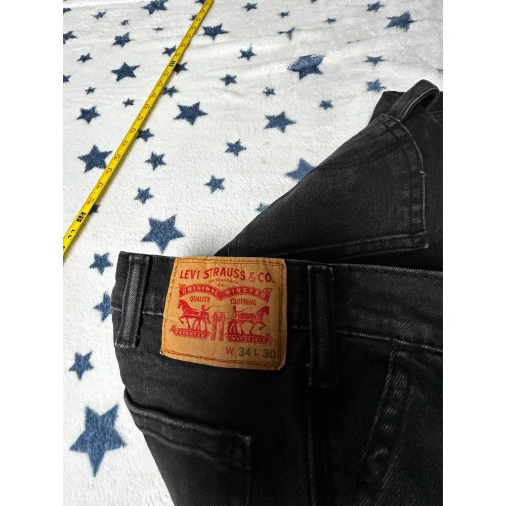 Levi's Carpenter Jeans Mens 34x30 Black Denim Work Utility Pants Relaxed Fit